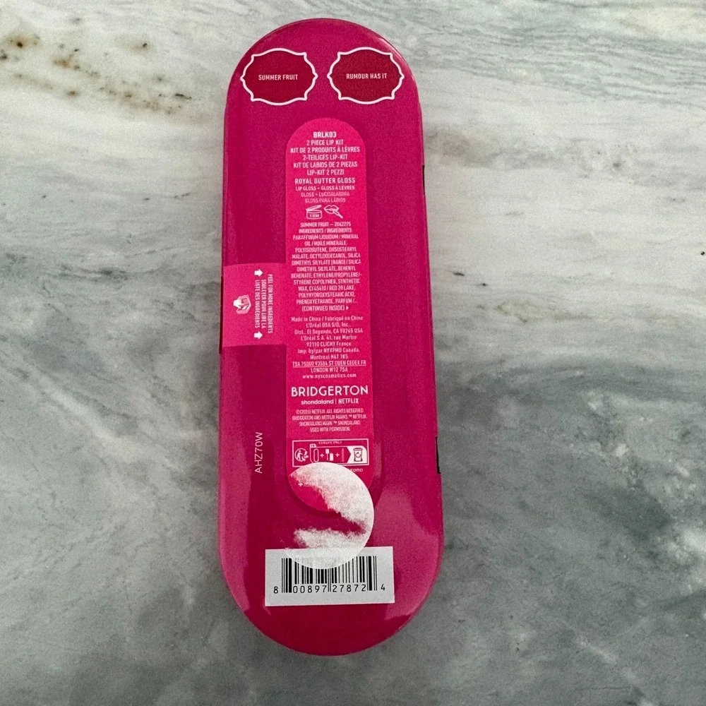 NEW NYX‎ Bridgerton Royal Treasures 2pc Lip Kit 03 Summer Fruit & Rumour Has It